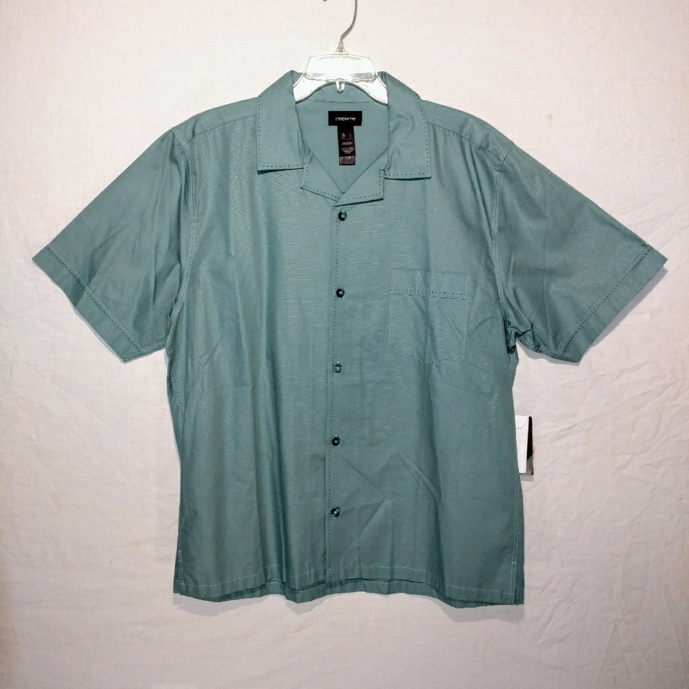 CLAIBORNE COTTON SHORT SLEEVE BUTTON UP